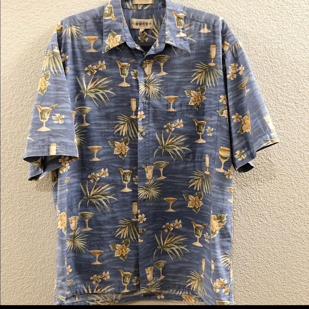 Campia Moda Mens Hawaiian Print Shirt Large